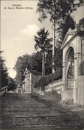 Ak Orta San Giulio Piemonte, Entrata al Sacro Monte d'Orta