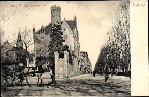 Ak Torino Turin Piemonte, Corso Vittorio Emanuele II