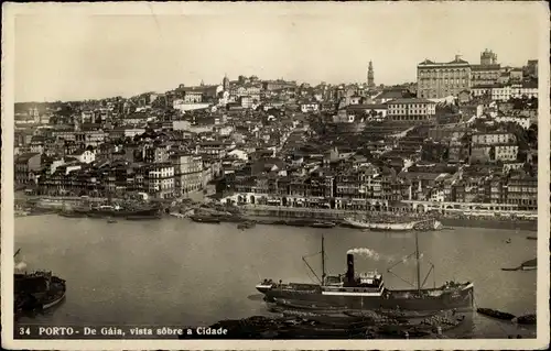 Ak Porto Portugal, De Gaia, vista sobre a Cidade