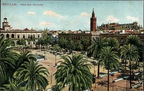 Ak Sevilla Andalusien, Plaza San Fernando