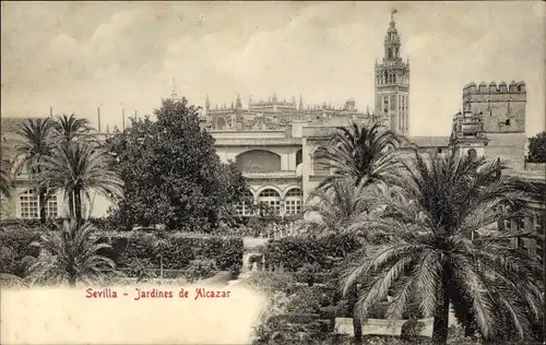 Ak Sevilla Andalusien, Jardines de Alcazar