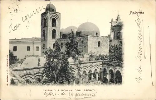 Ak Palermo Sizilien Sicilia Italien, Chiesa di S. Giovanni degli Eremiti