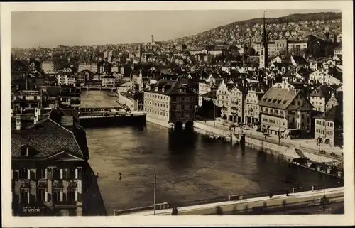 Ak Zürich Stadt Schweiz, Blick auf die Stadt