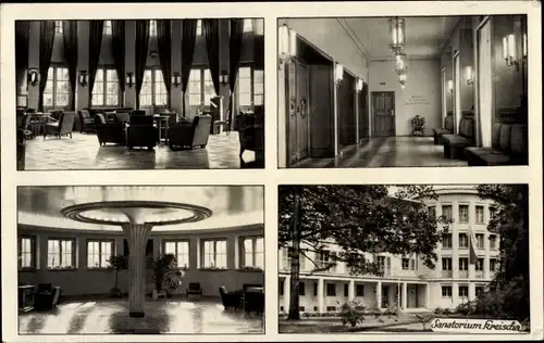Ak Kreischa im Erzgebirge, Sanatorium, Innenansicht, Saal