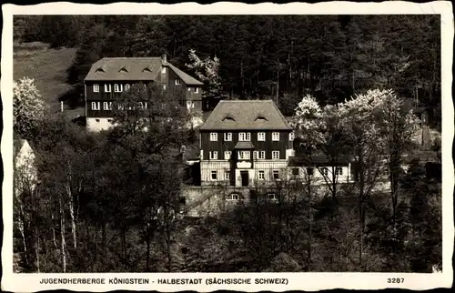 Ak Halbestadt Königstein an der Elbe Sächsische Schweiz, Jugendherberge