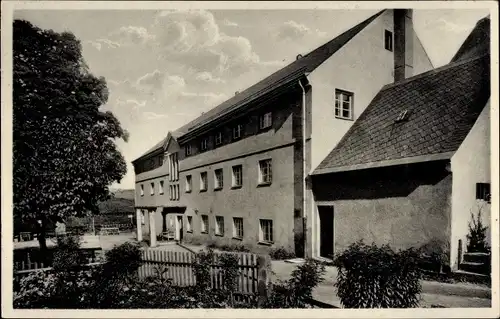 Ak Ostrau Bad Schandau Sächsische Schweiz, Falkensteinhaus, Jugendherberge