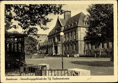 Ak Leverkusen im Rheinland, Verwaltungsgebäude der I.G. Farbenindustrie