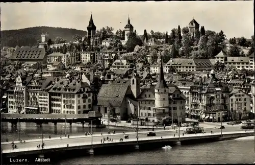 Ak Luzern Stadt Schweiz, Altstadt, Gesamtansicht