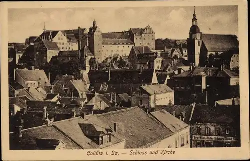 Ak Colditz in Sachsen, Schloss und Kirche