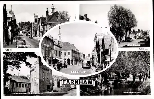 Ak Farnham Surrey England, The Borough, Castle Street, The Retreat, Castle, South Street