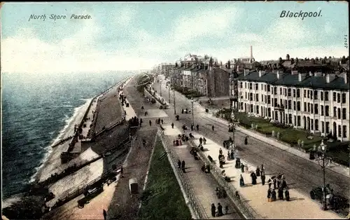 Ak Blackpool Lancashire England, North Shore Parade