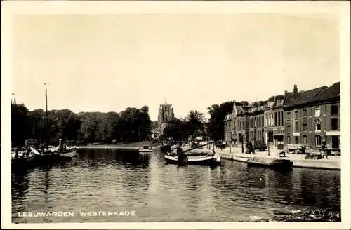 Ak Leeuwarden Friesland Niederlande, Westerkade