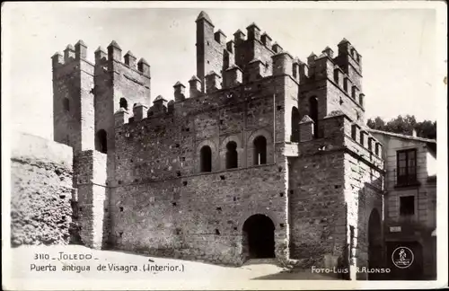 Ak Toledo Kastilien La Mancha Spanien, Puerta antigua de Visagra