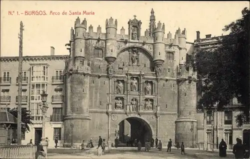 Ak Burgos Kastilien und León, Arco de Santa Maria