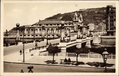 Ak San Sebastian Baskenland, Puente y Gran Kursaal