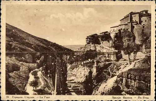 Ak Cuenca Kastilien La Mancha Spanien, Puente de San Pablo