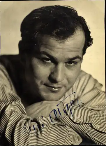 Ak Schauspieler René Deltgen, Portrait, Autogramm