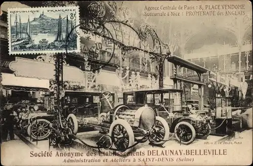 Ak Société Anonyme des Etablissements Delaunay Belleville, Saint Denis, Salon de l'Automobile Paris