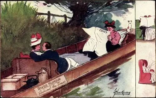 Künstler Ak Thackeray, Lance, River Humour, Behind the Times