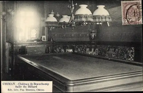 Ak Chimay Wallonien Hennegau, Château de Beauchamp, Salle du Billard
