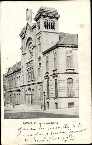 Judaika Ak Bruxelles Brüssel, La Synagogue
