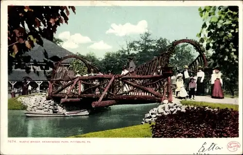 Ak Pittsburgh Pennsylvania USA, Rustic Bridge, Kennywood Park