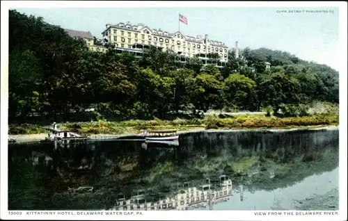 Ak Delaware Water Gap Pennsylvania USA, Kittatinny Hotel, View from Delaware River