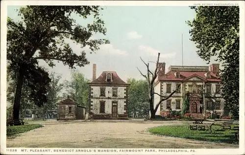 Ak Philadelphia Pennsylvania USA, Mt. Pleasant, Benedict Arnold's Mansion, Fairmount Park