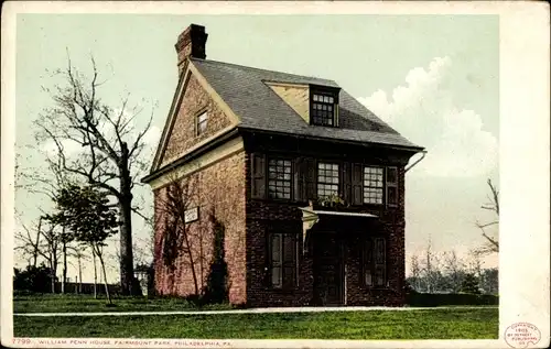 Ak Philadelphia Pennsylvania USA, Fairmount Park, William Penn House