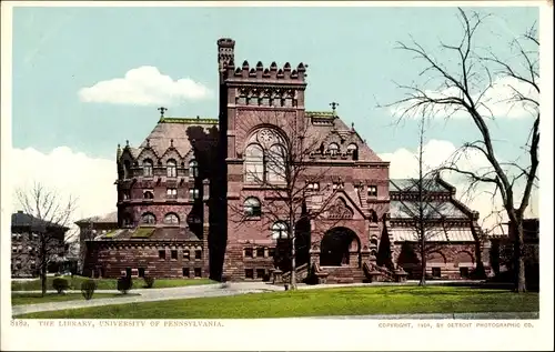 Ak Philadelphia Pennsylvania USA, University of Pennsylvania, Library