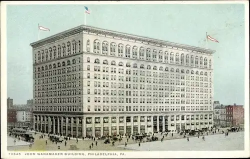 Ak Philadelphia Pennsylvania USA, John Wanamaker Building