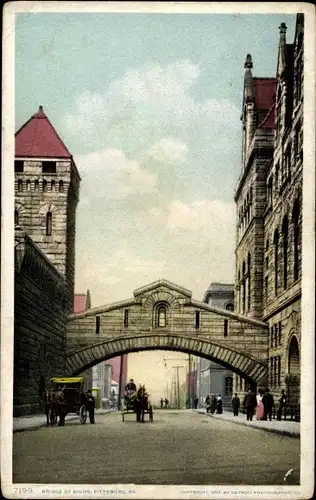 Ak Pittsburgh Pennsylvania USA, Bridge of Sighs
