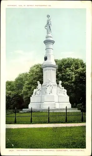 Ak Gettysburg Pennsylvania USA, National Monument, National Cemetery