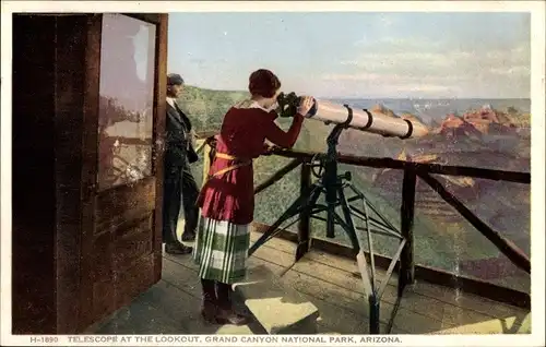 Ak Grand Canyon Arizona USA, Telescope at the Lookout
