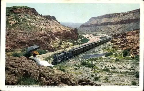 Ak Crozier Canyon Arizona USA, Santa Fe Train