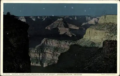 Ak Grand Canyon Arizona USA, North from Near Mojave Point at Night