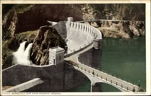 Ak Phoenix Arizona USA, Roosevelt Dam, Talsperre