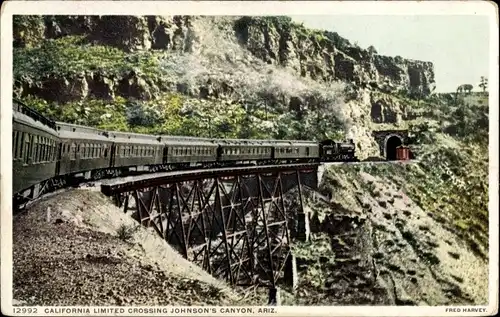 Ak Arizona USA, California Limited crossing Johnson's Canyon