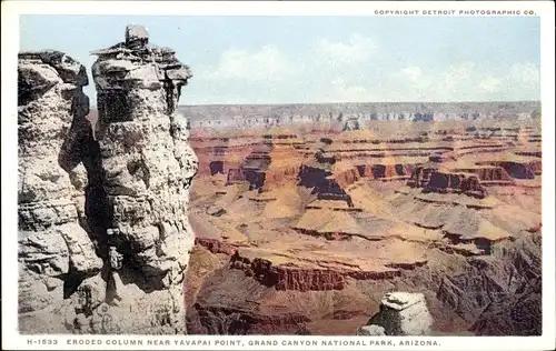 Ak Grand Canyon Arizona USA, Eroded Column Near Yavapai Point
