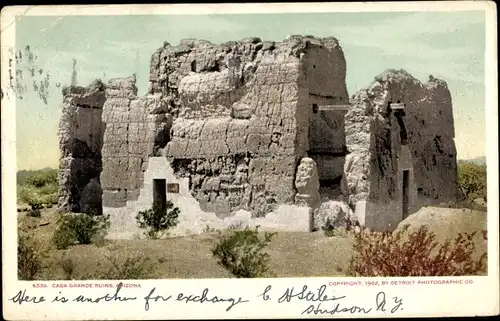 Ak Coolidge Arizona USA, Casa Grande Ruins