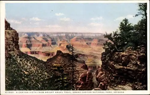Ak Grand Canyon Arizona USA, A Canyon vista from Bright Angel Trail