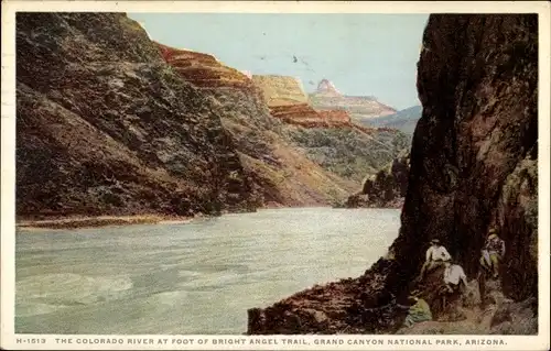 Ak Grand Canyon Arizona USA, The Colorado River at Foot of Bright Angel Trail