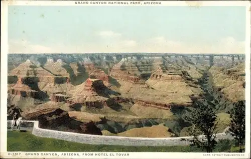 Ak Grand Canyon Arizona USA, The Canyon from El Tovar Hotel