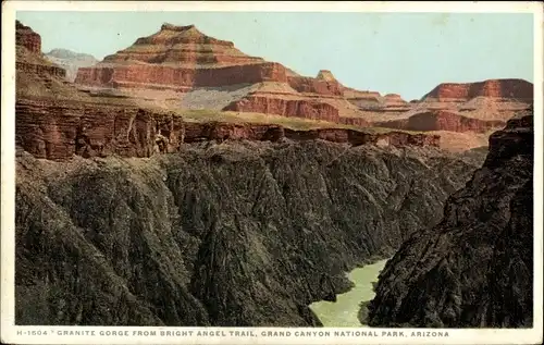 Ak Grand Canyon Arizona USA, Granite Gorge from Bright Angel Trail