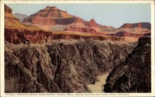 Ak Grand Canyon Arizona USA, Granite Gorge from Bright Angel Trail