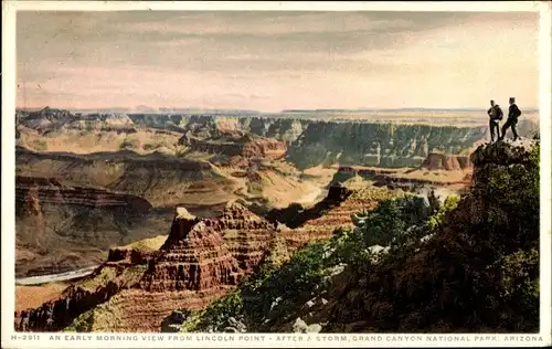 Ak Grand Canyon Arizona USA, An Early Morning view from Lincoln Point, After A Storm