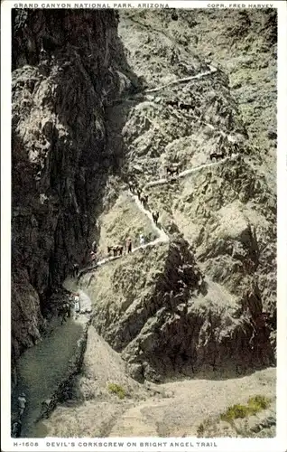 Ak Grand Canyon Arizona USA, Devil's Corkscrew on Bright Angel Trail
