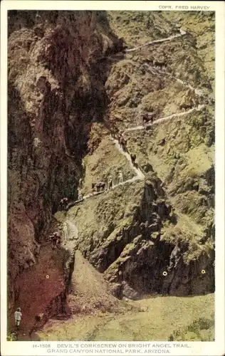 Ak Grand Canyon Arizona USA, Devil's Corkscrew on Bright Angel Trail