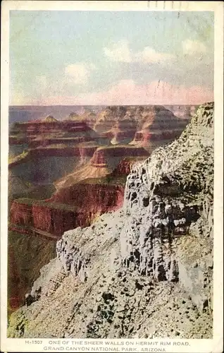 Ak Grand Canyon Arizona USA, One of the Sheer Walls on Hermit Rim Road