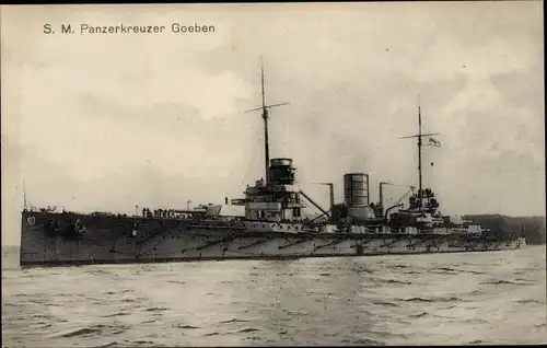 Ak Deutsches Kriegsschiff, SMS Goeben, Panzerkreuzer
